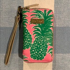 Lily Pulitzer, pink and green, wristlet, wallet